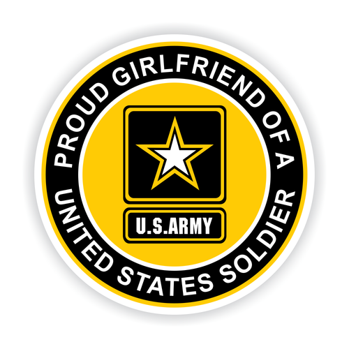 Proud Girlfriend of a United States Soldier Car Magnet