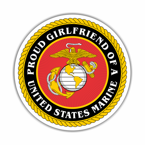 Proud Girlfriend of a United States Marine Car / Vehicle Magnet - Free Shipping