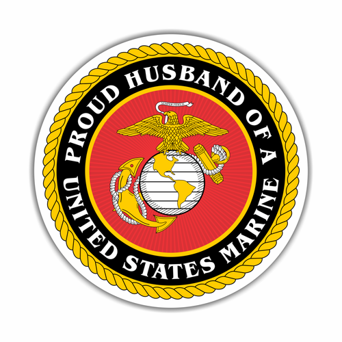 Proud Husband of a United States Marine Car / Vehicle Magnet - Free Shipping