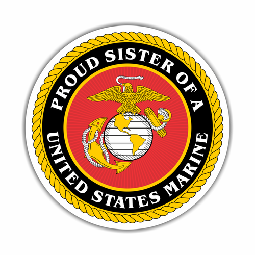 Proud Sister of a United States Marine Car / Vehicle Magnet - Free Shipping