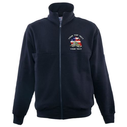 GAME The Firefighter's Full Zip Turtleneck With Custom Embroidered Logo