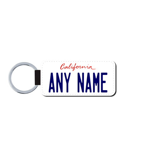 Personalized California 1.5 X 3 Key Ring License Plate 