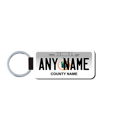 Personalized Georgia 1.5 X 3 Key Ring License Plate 