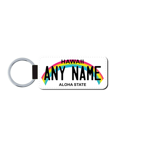 Personalized Hawaii 1.5 X 3 Key Ring License Plate 