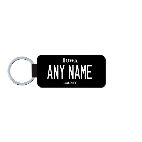 Personalized Iowa 1.5 X 3 Key Ring License Plate 