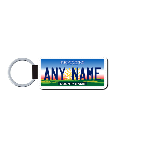 Personalized Kentucky 1.5 X 3 Key Ring License Plate 