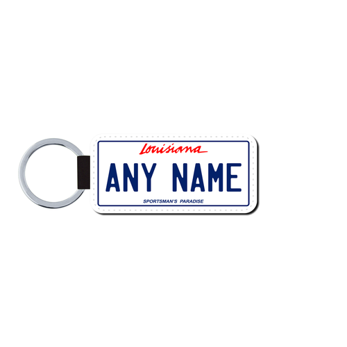 Personalized Louisiana 1.5 X 3 Key Ring License Plate 