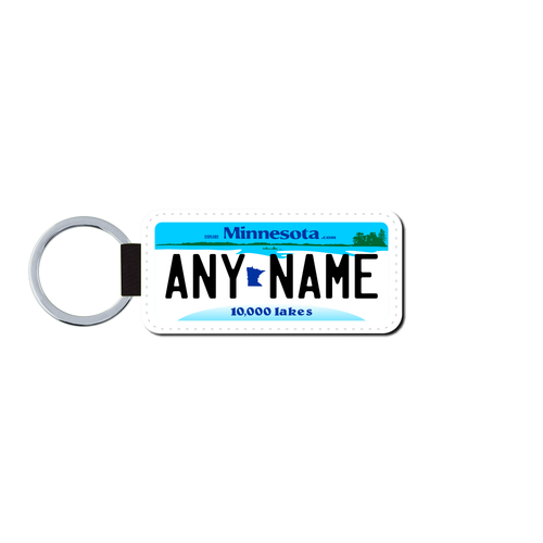 Personalized Minnesota 1.5 X 3 Key Ring License Plate 