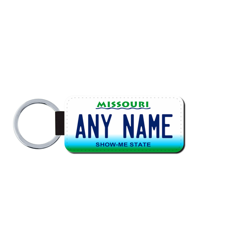 Personalized Missouri 1.5 X 3 Key Ring License Plate 
