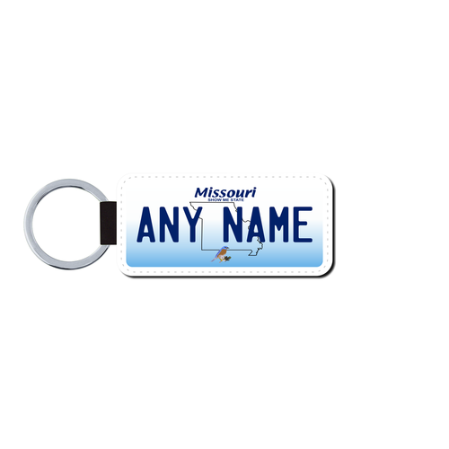Personalized Missouri 1.5 X 3 Key Ring License Plate 
