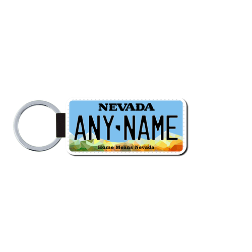 Personalized Nevada 1.5 X 3 Key Ring License Plate  