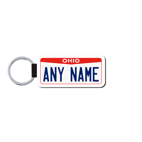 Personalized Ohio 1.5 X 3 Key Ring License Plate 