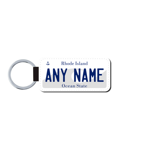 Personalized Rhode Island 1.5 X 3 Key Ring License Plate 