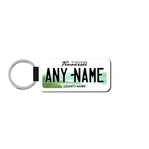 Personalized Tennessee 1.5 X 3 Key Ring License Plate 
