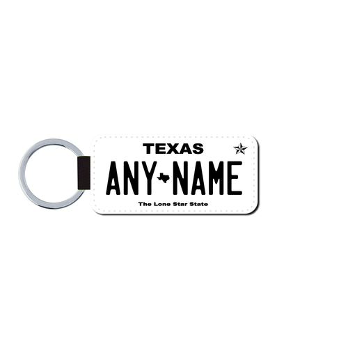 Personalized Texas 1.5 X 3 Key Ring License Plate 