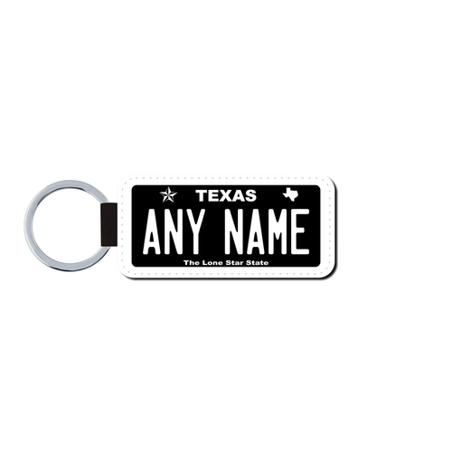 Personalized Texas 1.5 X 3 Key Ring License Plate  