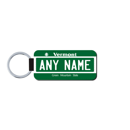 Personalized Vermont 1.5 X 3 Key Ring License Plate 