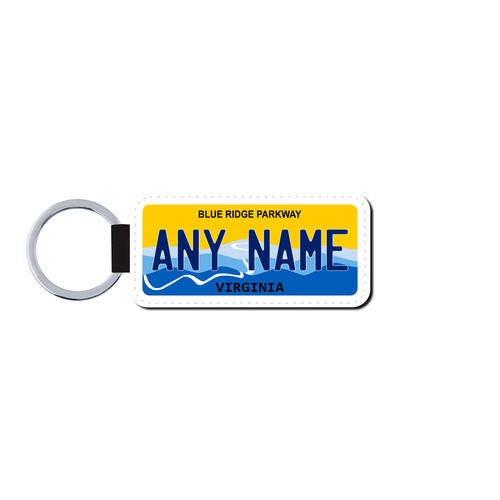 Personalized Virginia 1.5 X 3 Key Ring License Plate