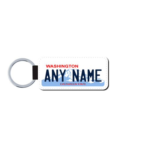 Personalized Washington 1.5 X 3 Key Ring License Plate