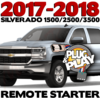 Plug Play Ready 2017 Chevrolet Silverado Remote Starter