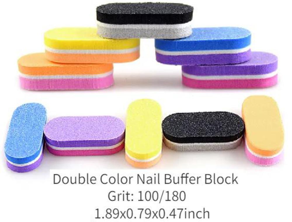 Nail File Kit 4Pcs Double Sided Nail File and Rectangle Buffer 7 Way Buffer  Block 4