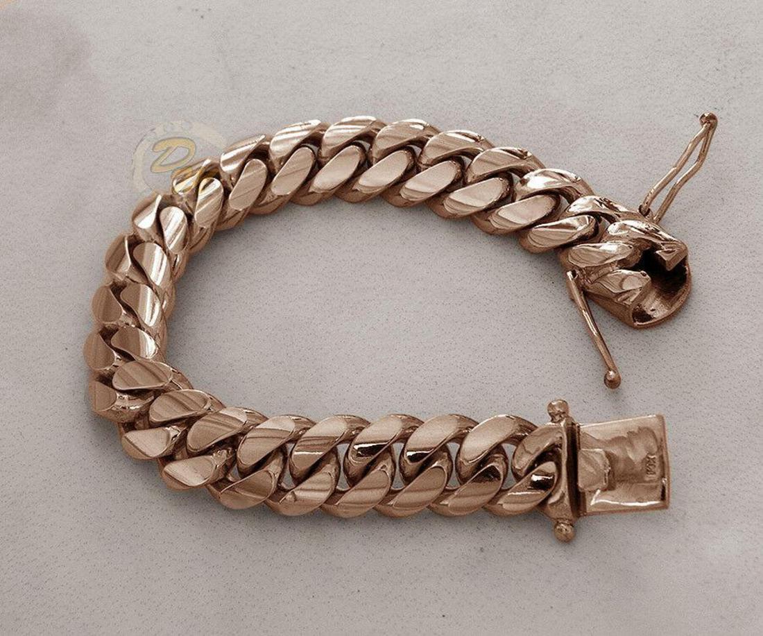 Mens Solid Gold Cuban Link Bracelet-18mm | GOLDZENN