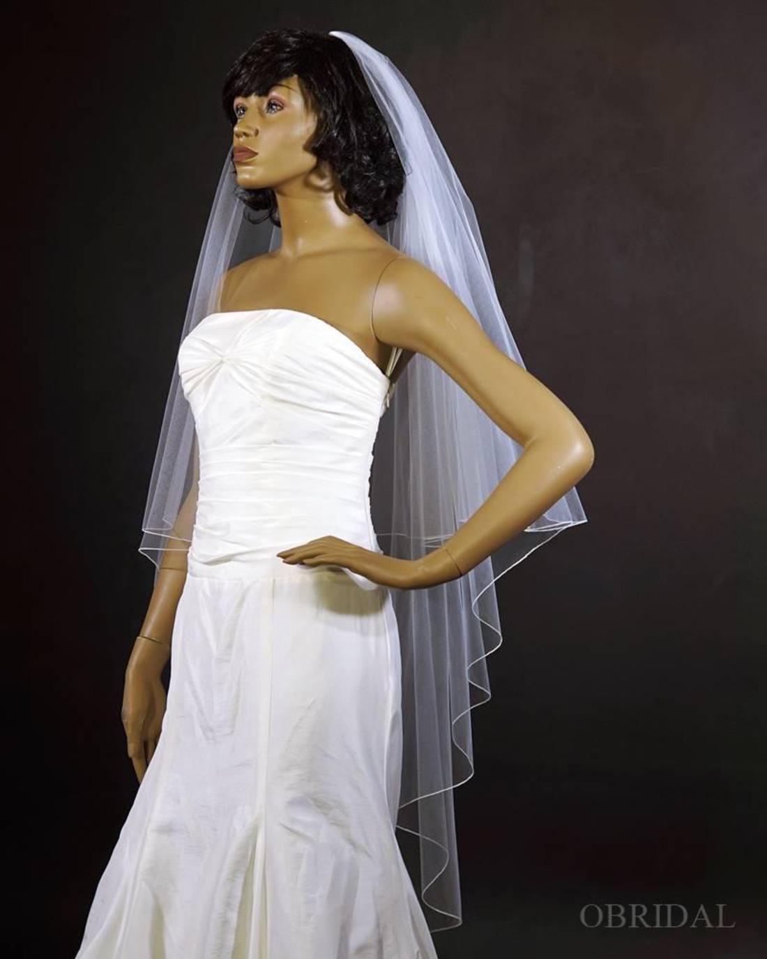 OBRIDAL Custom Wedding Veils - ST2-9659 - 2 Tier Waltz Veil