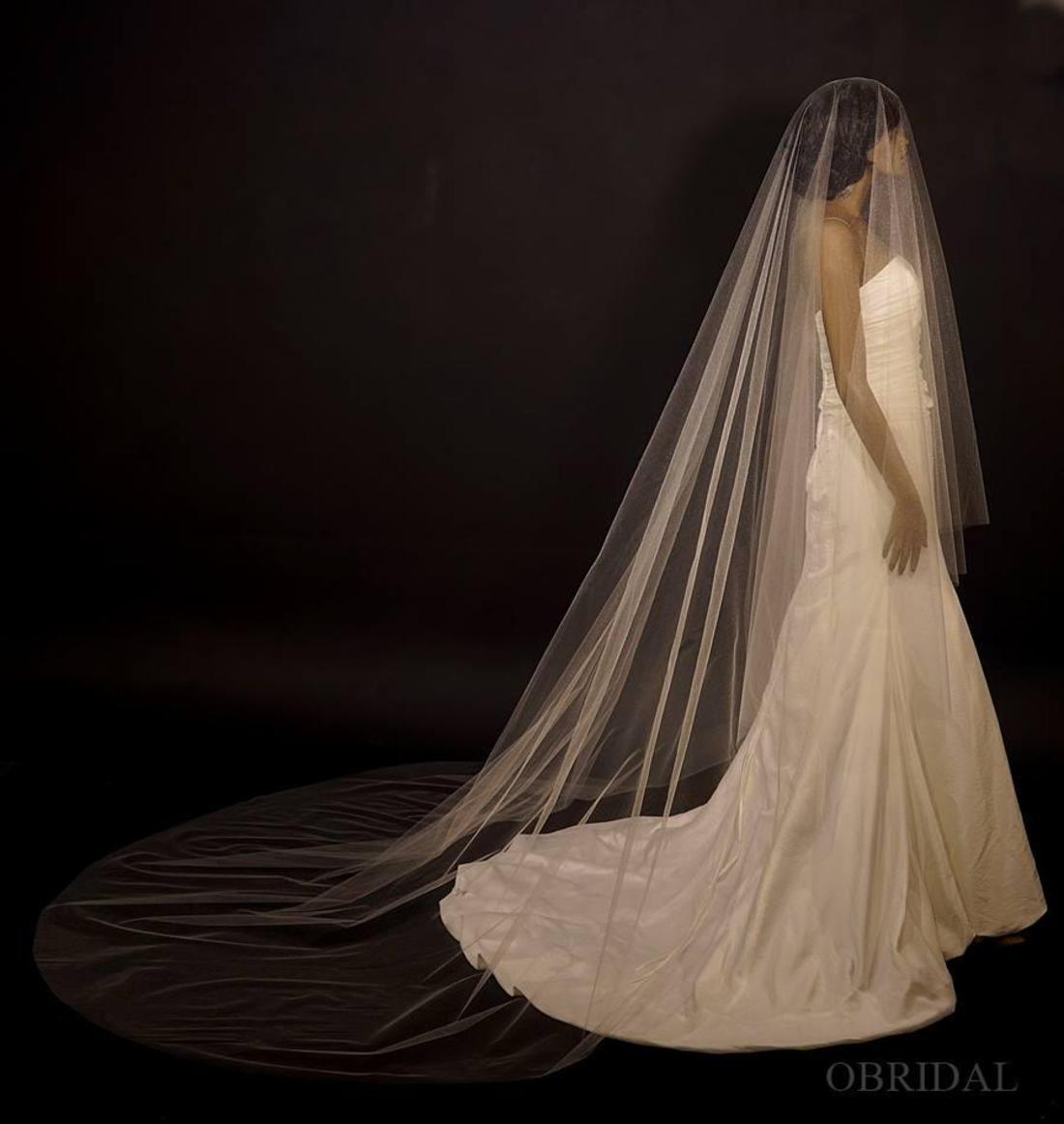 plain wedding veil