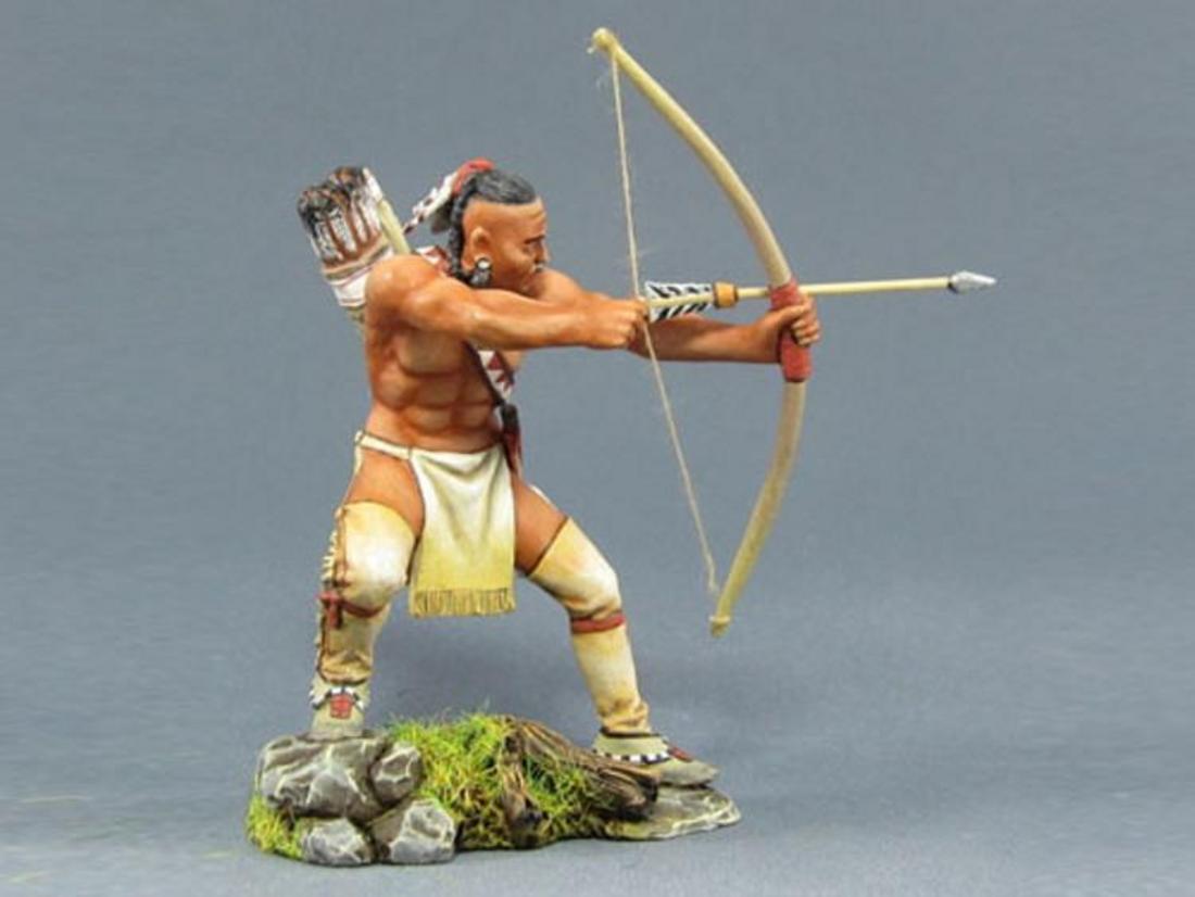 Rodney's Dimestore Gallery IDA6002 APACHE WARRIOR SHOOTING BOW & ARROW