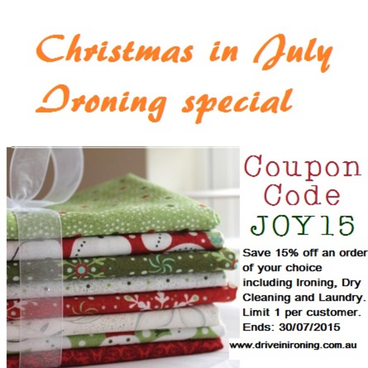 Christmas in July Ironing Special