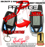 Prestige Pursuit 2-Way LCD Remote 5BCR07P FCC ID ELVATRBB