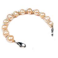 Pearls Interchangeable medical bracelet beaded strand