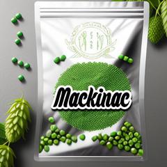 Mackinac hops: highlighting their large, aromatic cones known for imparting a unique blend of tropic