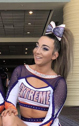 Cheer hair top pieces straight ponytail
