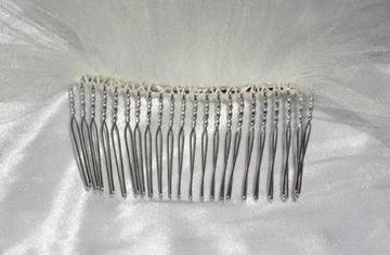 3.25" metal comb for wedding veil