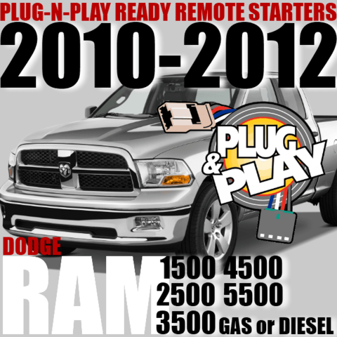 Flashlogic Remote Start for 2010 Dodge RAM 5500 Diesel w/Plug And Play Harness 