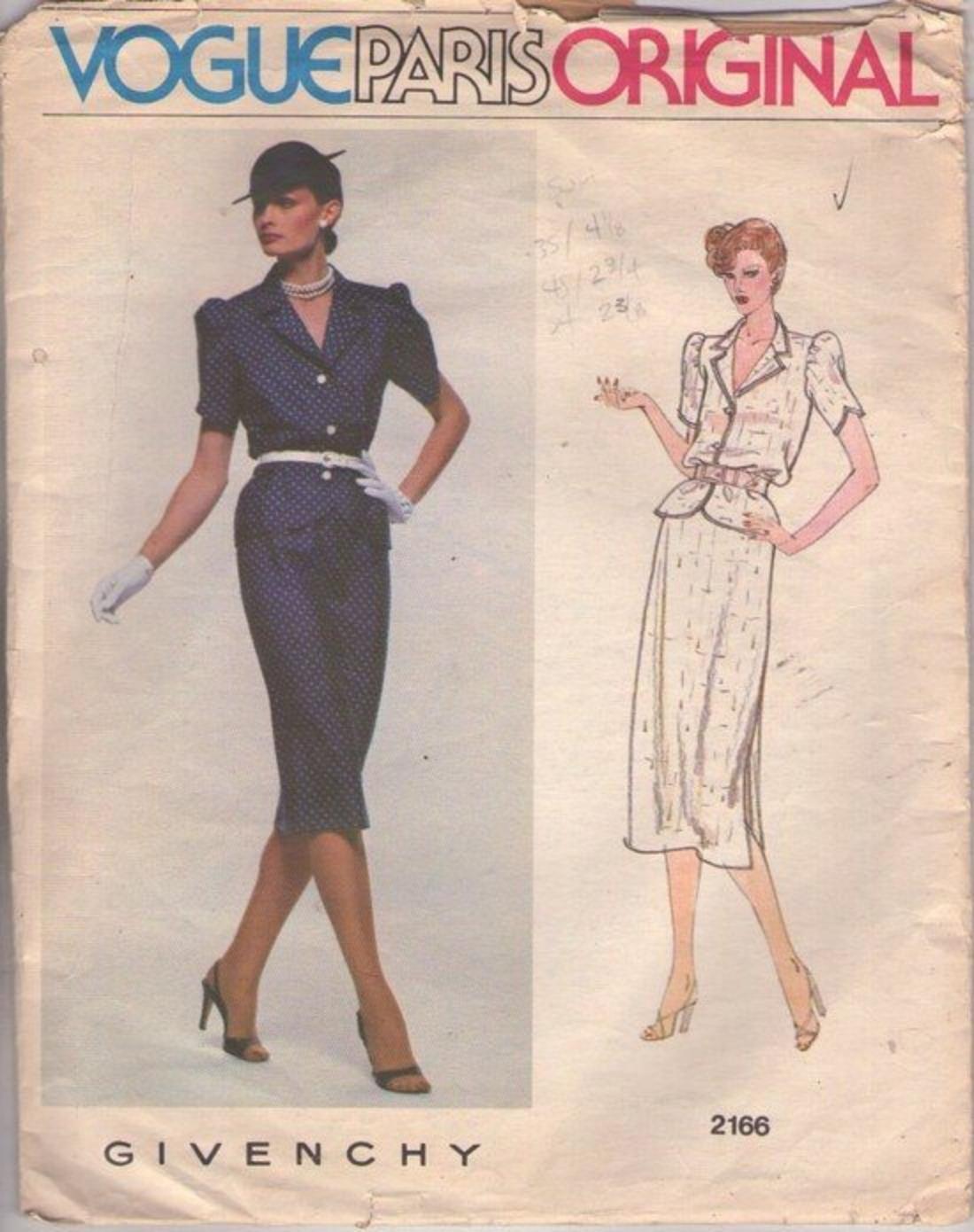 Momspatterns Vintage Sewing Patterns - Vogue 2166 Vintage 80'S Sewing ...