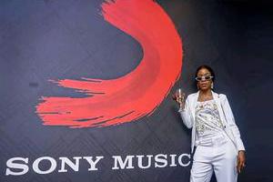 Vinka at the Sony offices in Nigeria
