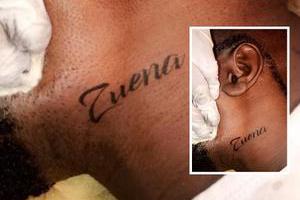 Bebe Cool shows off Zuena's tattoo