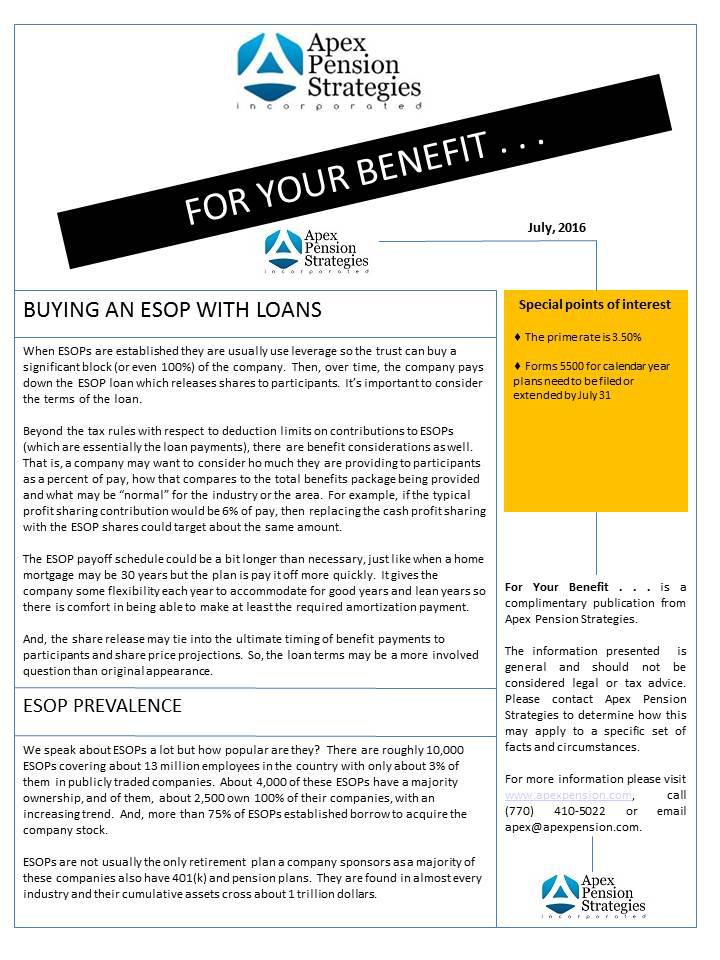 Buying an ESOP with Loans