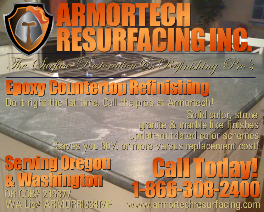 Armortech Epoxy Floor Contractor Portland Vancouver Countertop