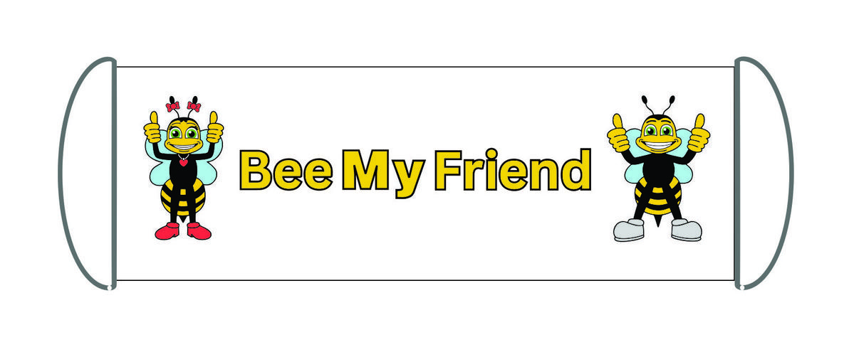 Bee My Friend Retractable Hand Banner
