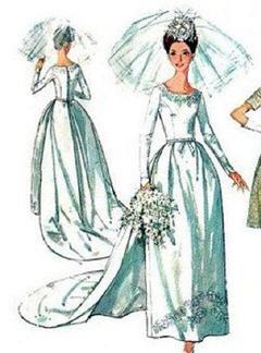 90s Wedding Gown Pattern  Etsy