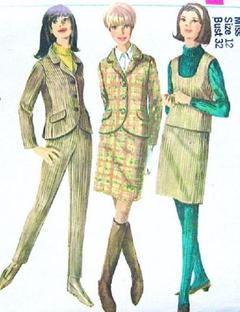 1960's Simplicity #4646 Vintage Sewing Pattern, Misses' Blouse and Slim  Pants, Size 12 (S004646)