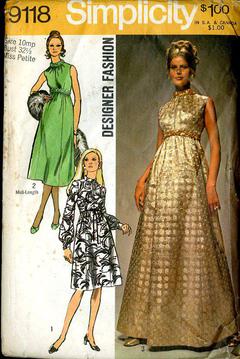 Size 12 Complete Vintage 60s Simplicity Sewing Pattern 5344 Bridal Dress with Scooped Neckline and Full Skirt