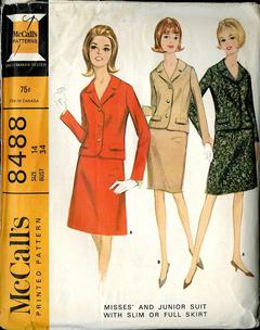 8360 Vintage McCalls SEWING Pattern Misses Unlined Jacket Skirt Pants UNCUT OOP