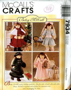 4 Mccall's Crafts Soft Dolls & Clothes Sewing Patterns 9605 - 620 - 762 -  5929