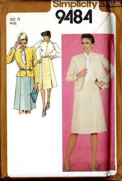 Lined Vest Size 10 Vintage Womens Suit Separates: Jacket Pants Blouse & Tie Skirt 1980s Uncut Sewing Pattern