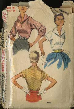 Skirt Vintage Mail Order Reader Mail 5574 Women\u2019s Shirts and Vest sewing pattern-Sizes 8-18 Bust 31.5\u201d-40\u201d-FF complete