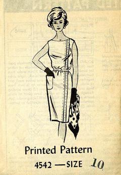 1930s FLATTERING Dress Pattern ANNE ADAMS 4174 Slimming Style Front Button  Dress 2 Pretty Sleeve Styles Bust 34 Vintage Sewing Pattern FACTORY FOLDED